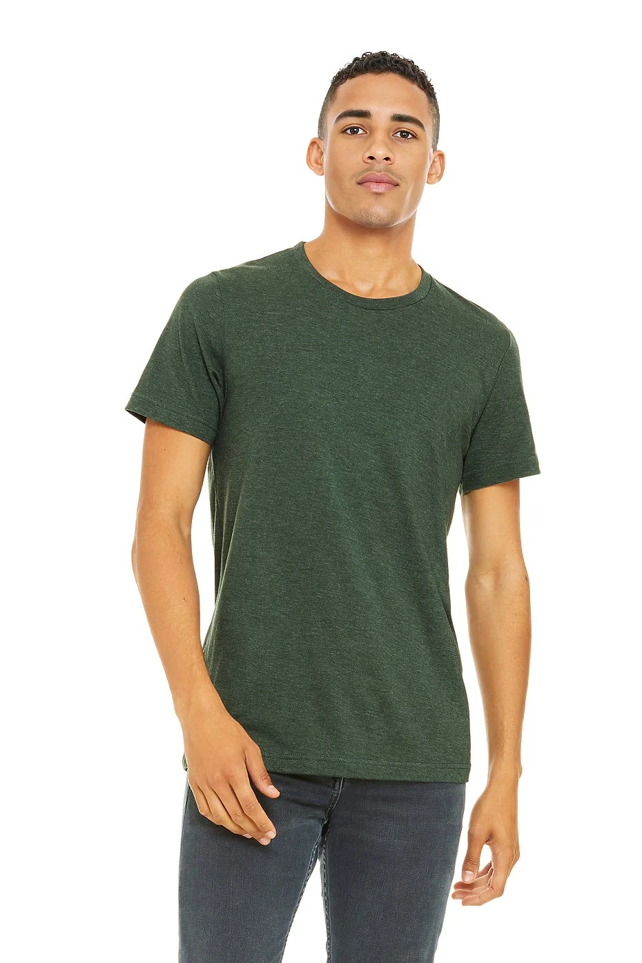BELLA 3001CVC UNISEX HEATHER JERSEY SHORT SLEEVE TEE - Image 20