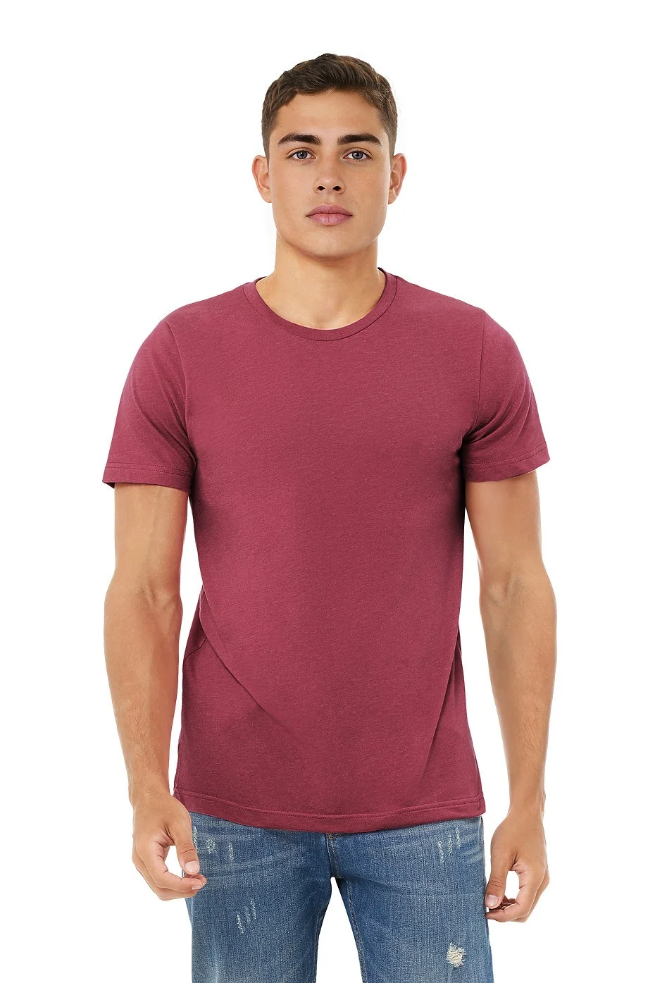 BELLA 3001CVC UNISEX HEATHER JERSEY SHORT SLEEVE TEE - Image 27