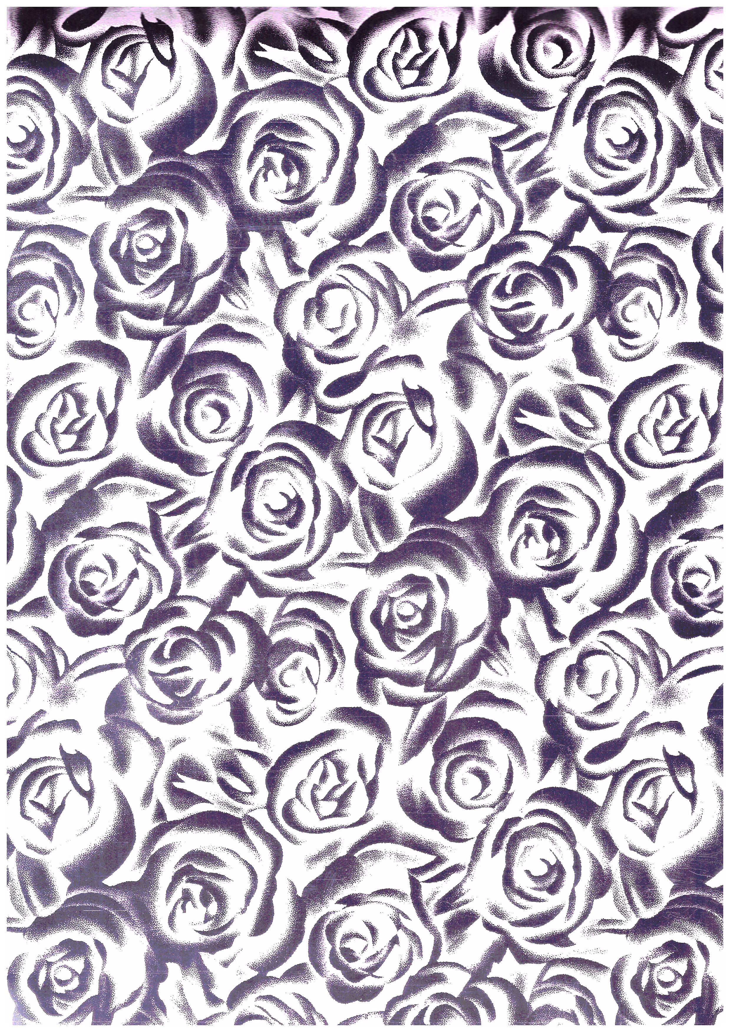Ultra Flex Pattern Foil Rose Silver 20” wide Heat Transfer Vinyl for T-Shirt and Apparel - HTV